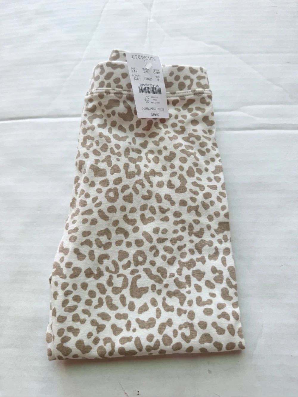 Crewcuts Girl New Leopard Print Leggings Size 8Y NWT